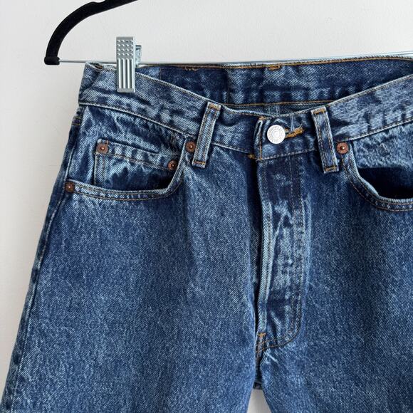 Vintage Levi's 501 Jeans 28x31* Actual Dark Stone Acid Wash Tiny USA Made 90s - Picture 9 of 16